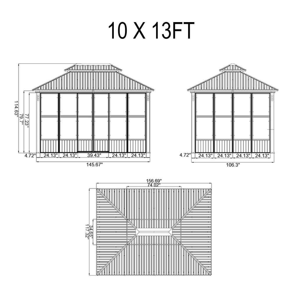 Alora Prestige Outdoor Patio Solarium Sunroom (SAK43078)