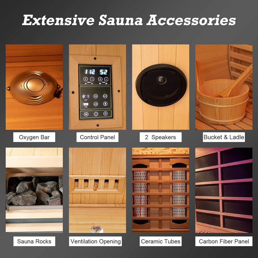 Rövia Aurora 3-Person Dual-System Sauna Room (SAK41592)