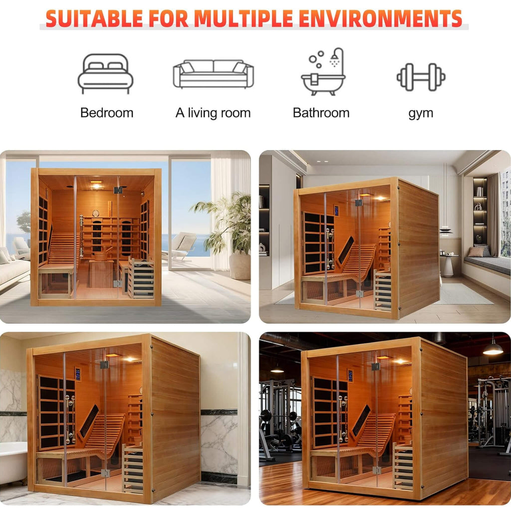Rövia Oasis 3-Person Indoor Hybrid Sauna Room (SAK35182)