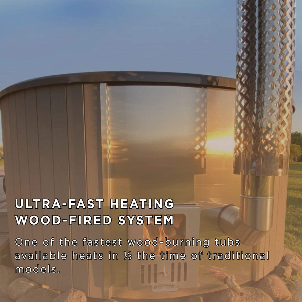 SaunaLife S4N SOAK-Series 6-Person Wood-Fired Hot Tub (SAK28371)