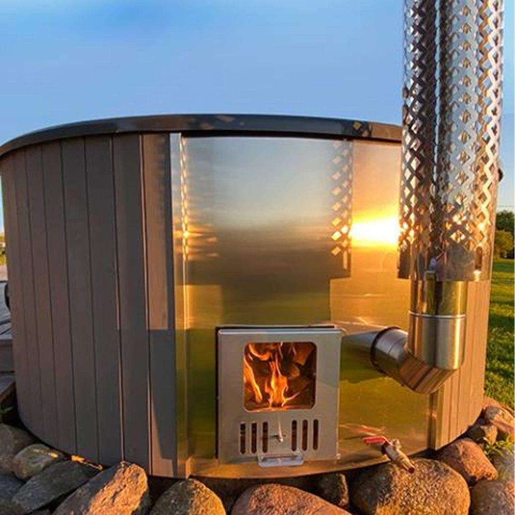 SaunaLife S4N SOAK-Series 6-Person Wood-Fired Hot Tub (SAK28371)