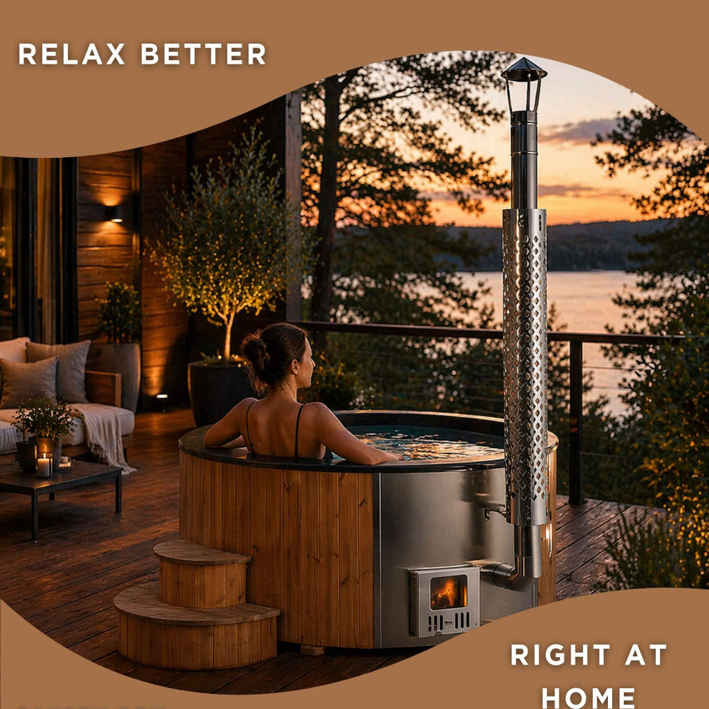 SaunaLife S4N SOAK-Series 6-Person Wood-Fired Hot Tub (SAK28371)