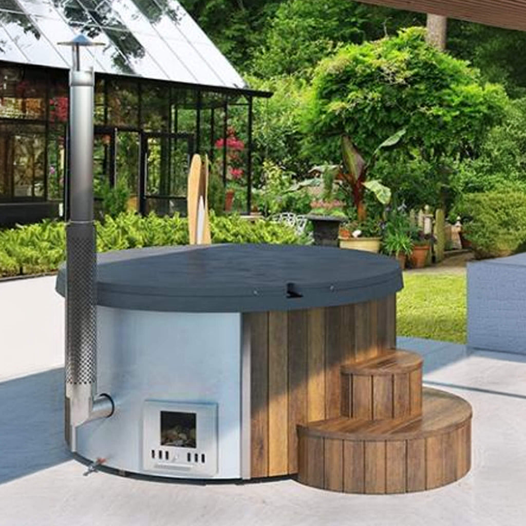 SaunaLife S4N SOAK-Series 6-Person Wood-Fired Hot Tub (SAK28371)