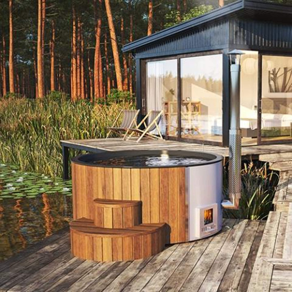 SaunaLife S4N SOAK-Series 6-Person Wood-Fired Hot Tub (SAK28371)