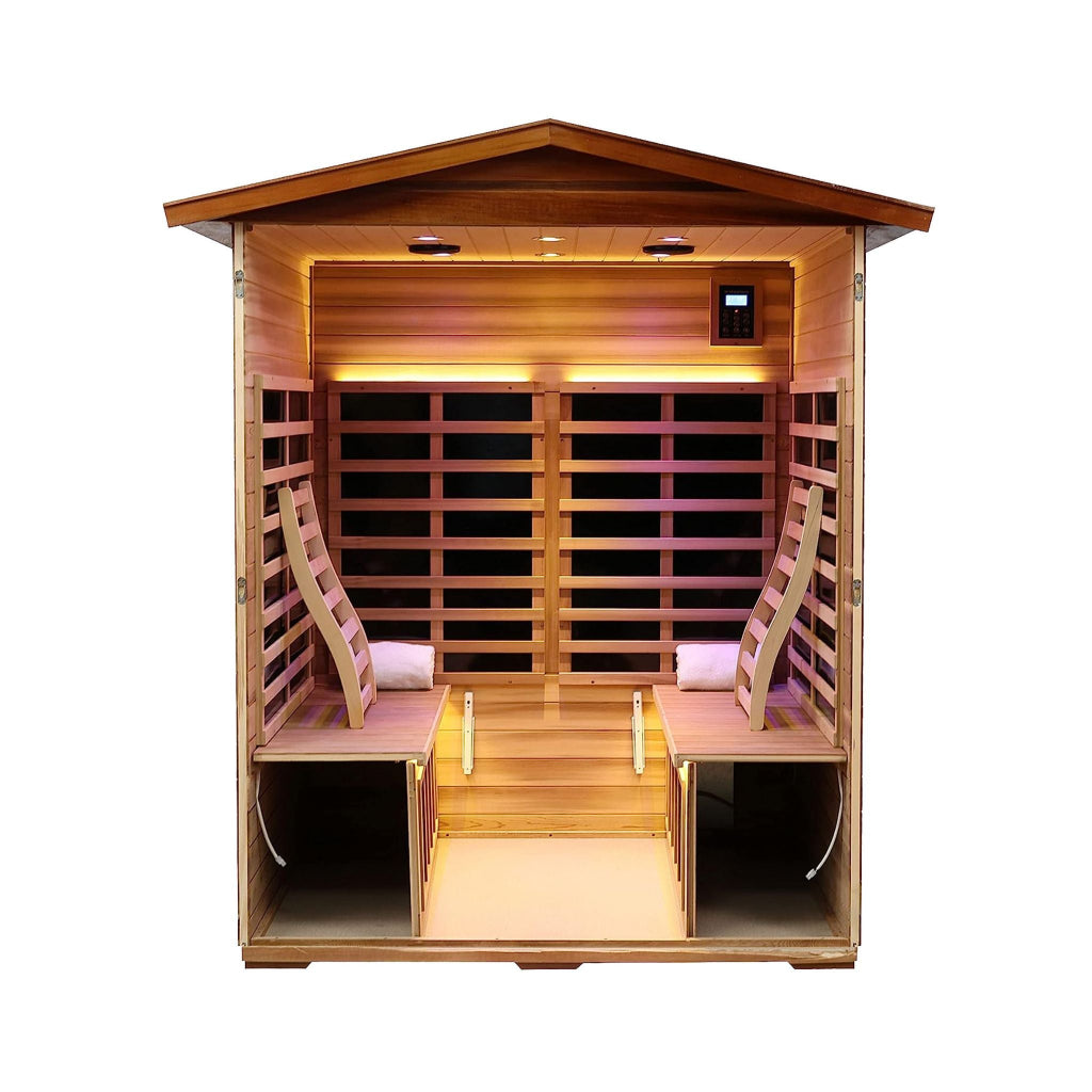 Thermora 4-Person Outdoor Infrared Hemlock Sauna (SAK82140)
