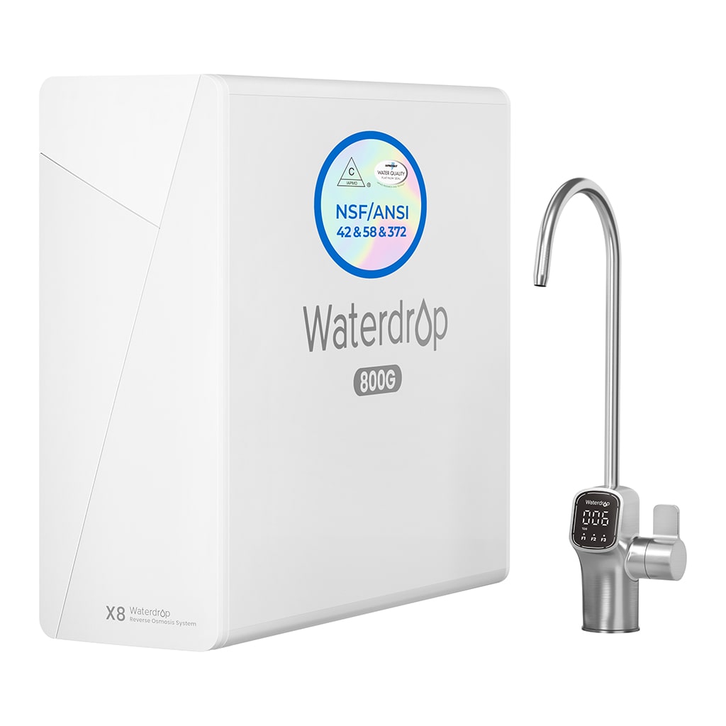 Waterdrop X8 800 GPD Tankless Reverse Osmosis Water Filtration System