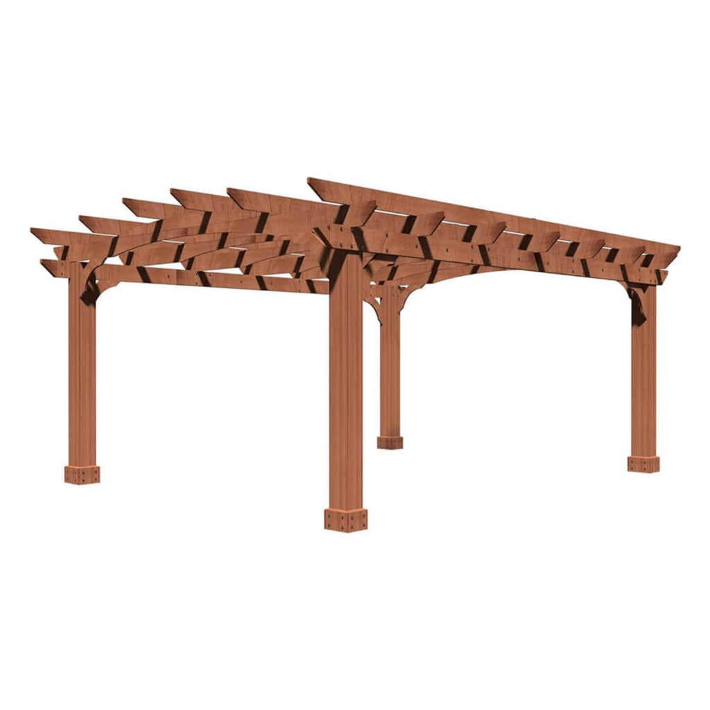 Alora 12' x 14' Cedar Wood Gazebo Pergola (Arched Roof) (SAK68194)