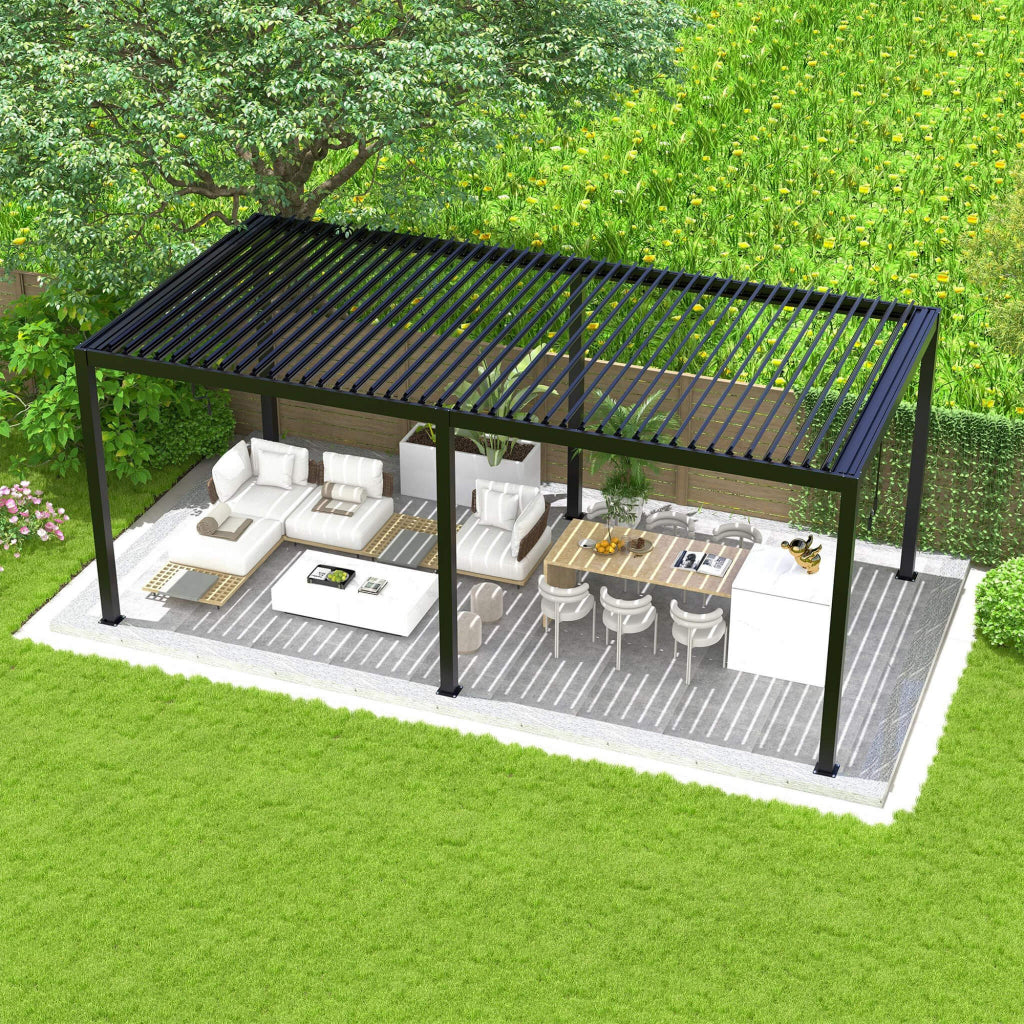Alora 10' x 19' All-Weather Louvered Pergola (SAK32691)