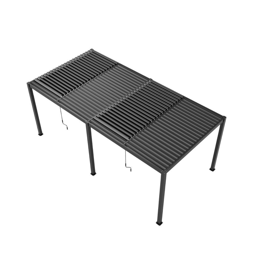Alora 10' x 19' Powder-Coated Aluminum Louvered Pergola (SAK78345)