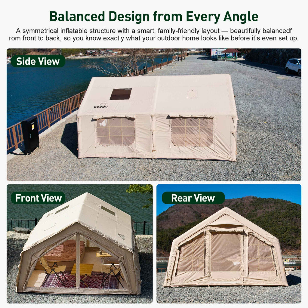 Coody 13.6 Koala-5 Beige Inflatable Air Tent for 2–8 People