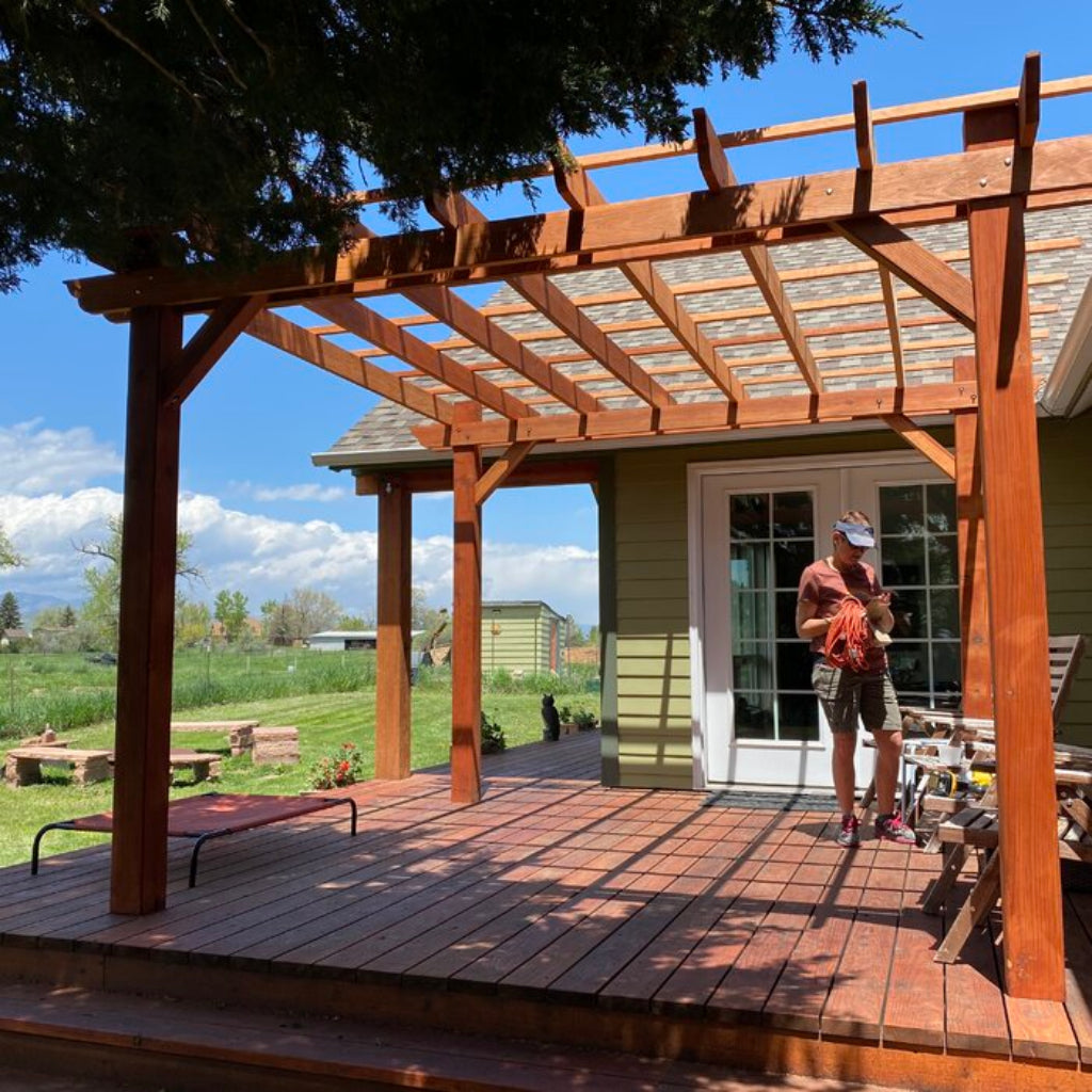 Best Redwood Super Deck Pergola | Custom Redwood Outdoor Pergola System