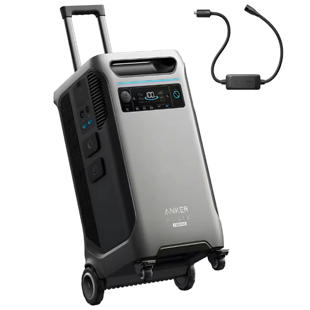 Anker SOLIX F3800 Plus Portable Power Station + Gas Generator Adapter/Cable