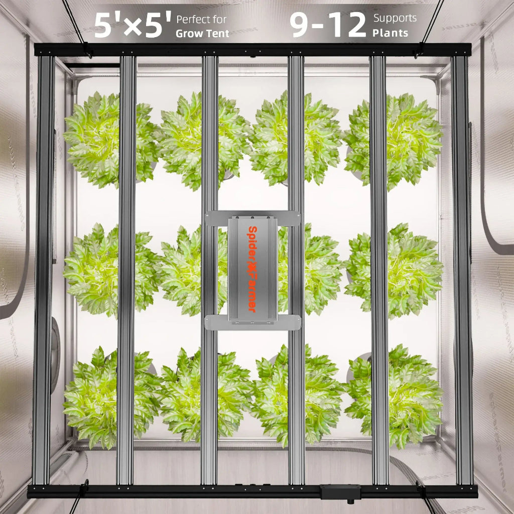 Spider Farmer G8600 x 2 LED Grow Lights + 5' x 10' Grow Tent + 6" Inline Fan Combo with Temperature and Humidity Controller + 6" Clip Fan