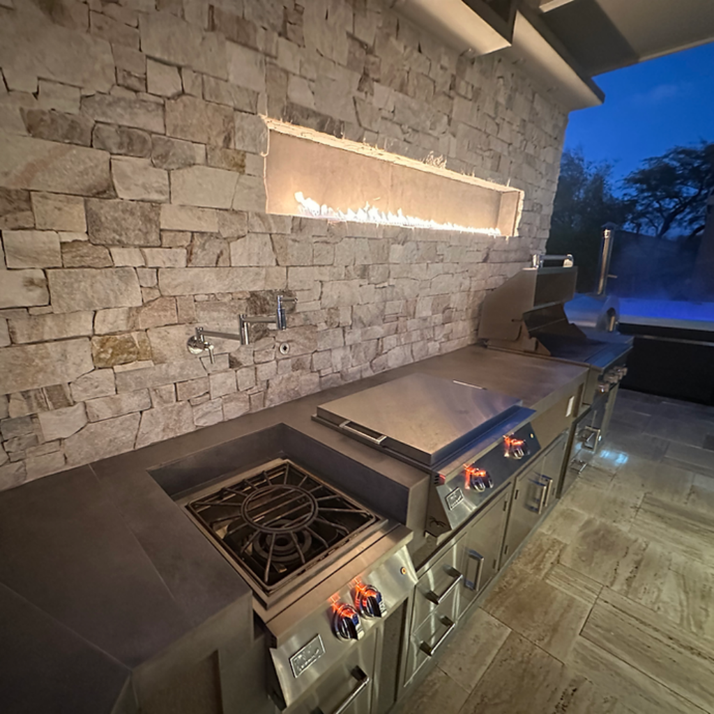 KoKoMo Outdoor Kitchen BBQ Island | Luxury Custom Outdoor Cooking Station