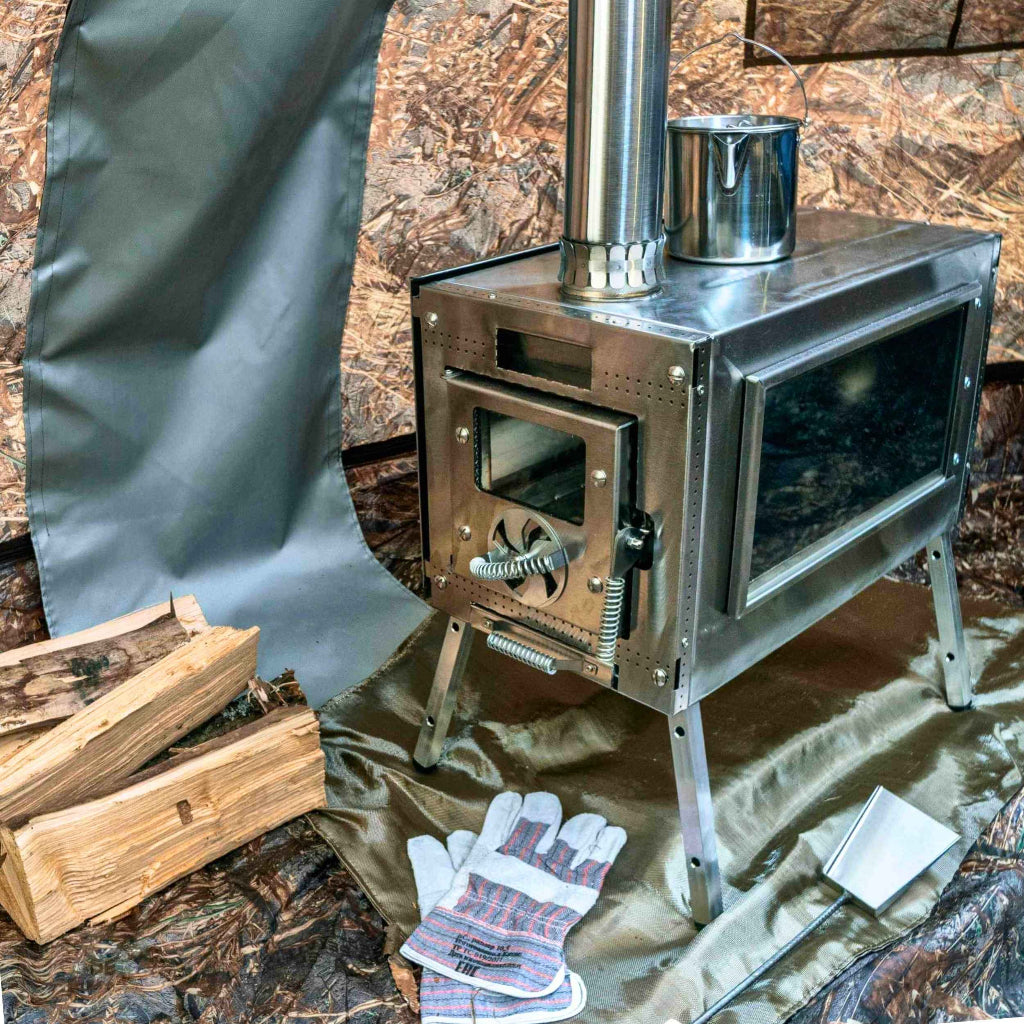 Coody 17.2 Inflatable Air Tent with Caminus M Wood Stove