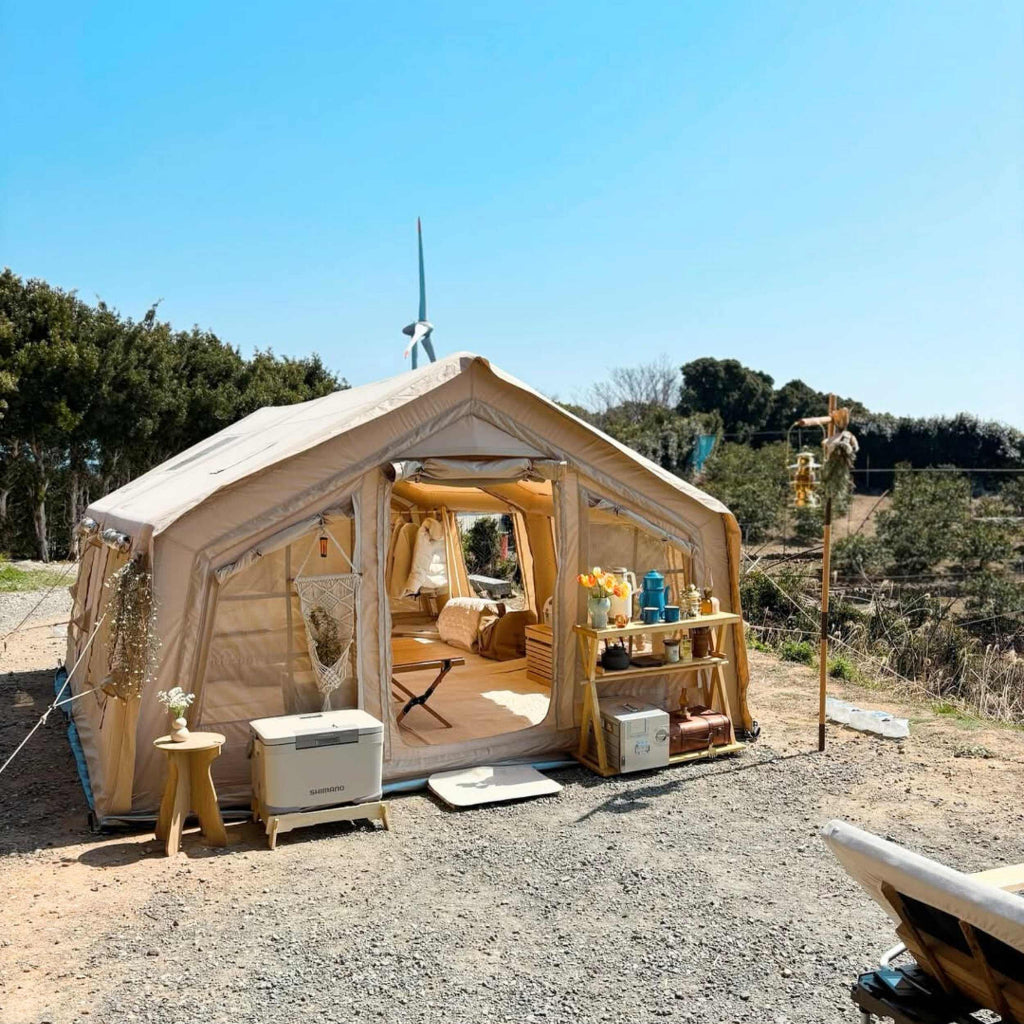Coody 17.2 Inflatable Air Tent with Caminus M Wood Stove