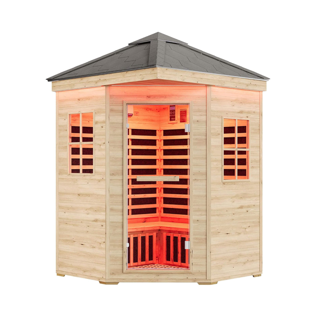 Thermora Monaco 4-Person Low EMF Infrared Sauna (Spruce Wood) (SAK16270)
