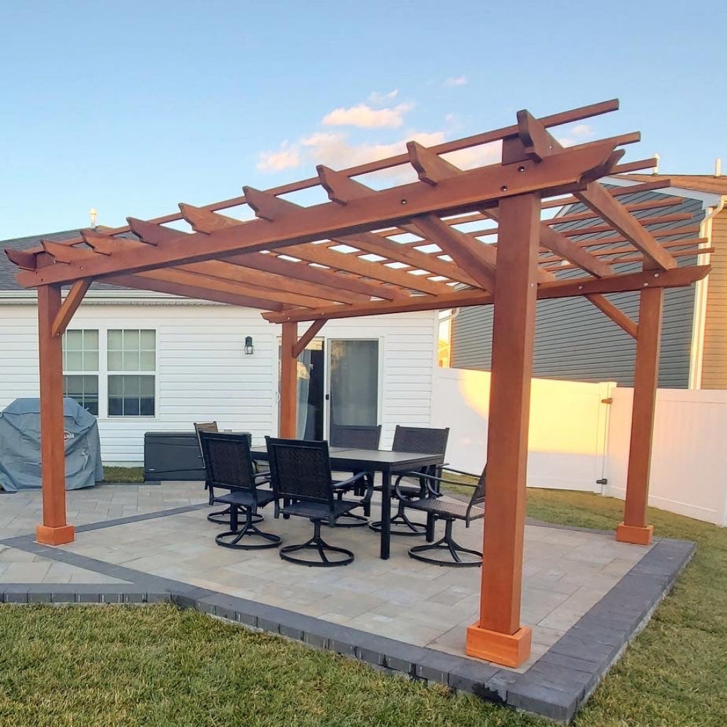 Best Redwood Super Deck Pergola | Custom Redwood Outdoor Pergola System
