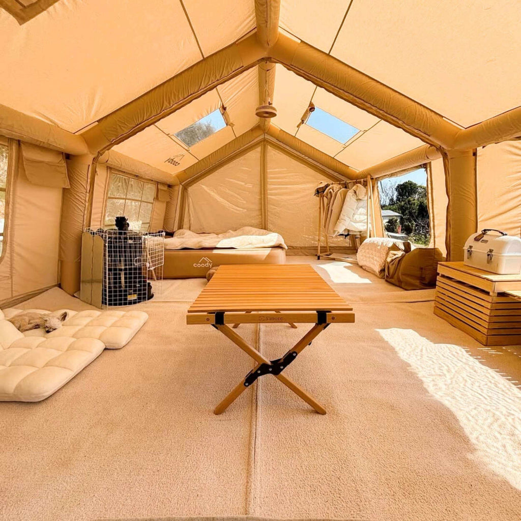 Coody 17.2 Inflatable Air Tent with Caminus M Wood Stove