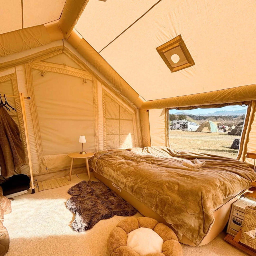Coody 17.2 Inflatable Air Tent with Caminus M Wood Stove