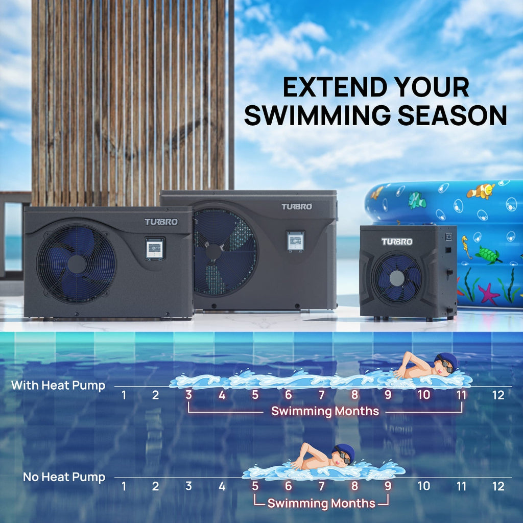TURBRO Beluga Series Pool Heat Pump | Inverter Pool Heating System