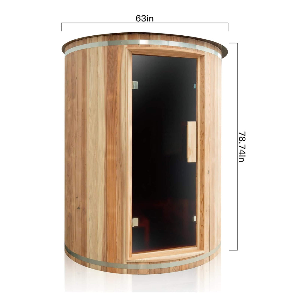 Thermora Barcelona 4-Person Cedar Wood Barrel Sauna (SAK74813)