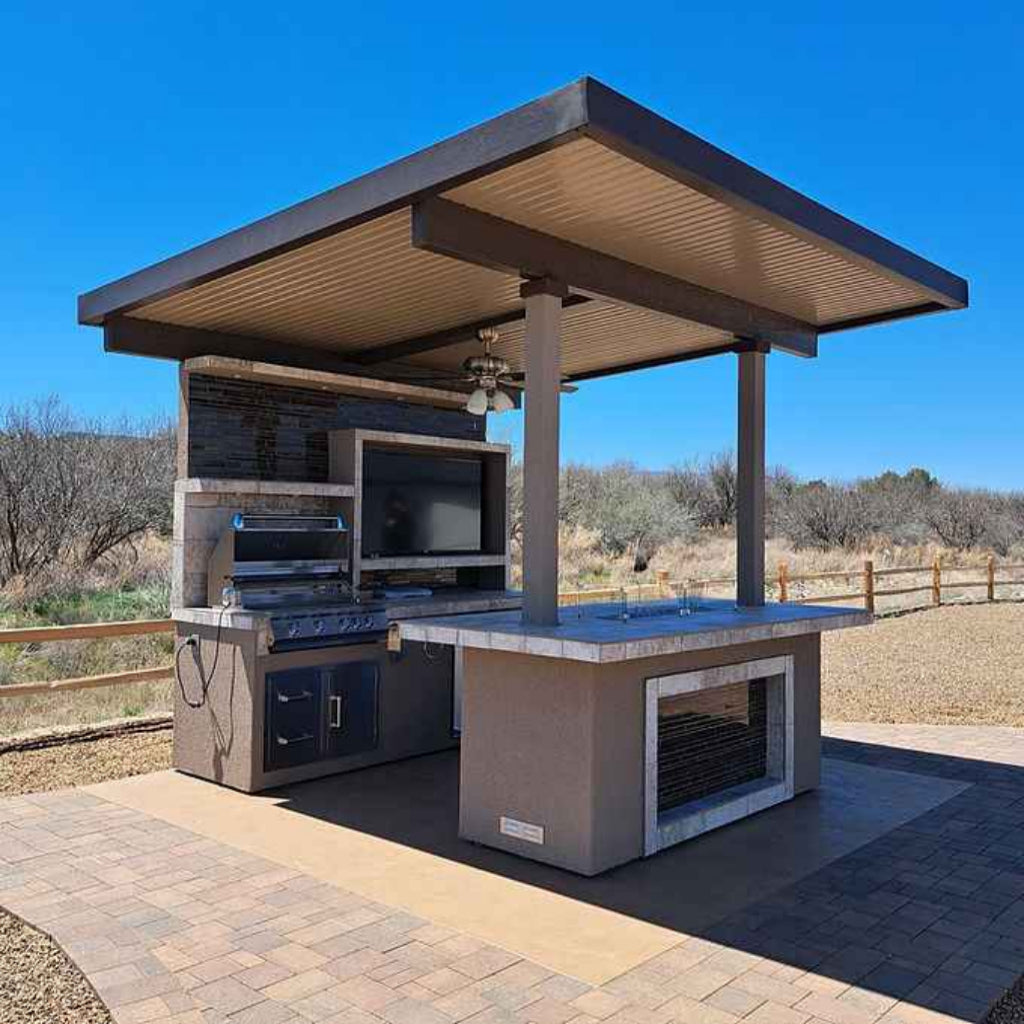 KoKoMo Baja Outdoor Kitchen with 12x12 Patio Cover
