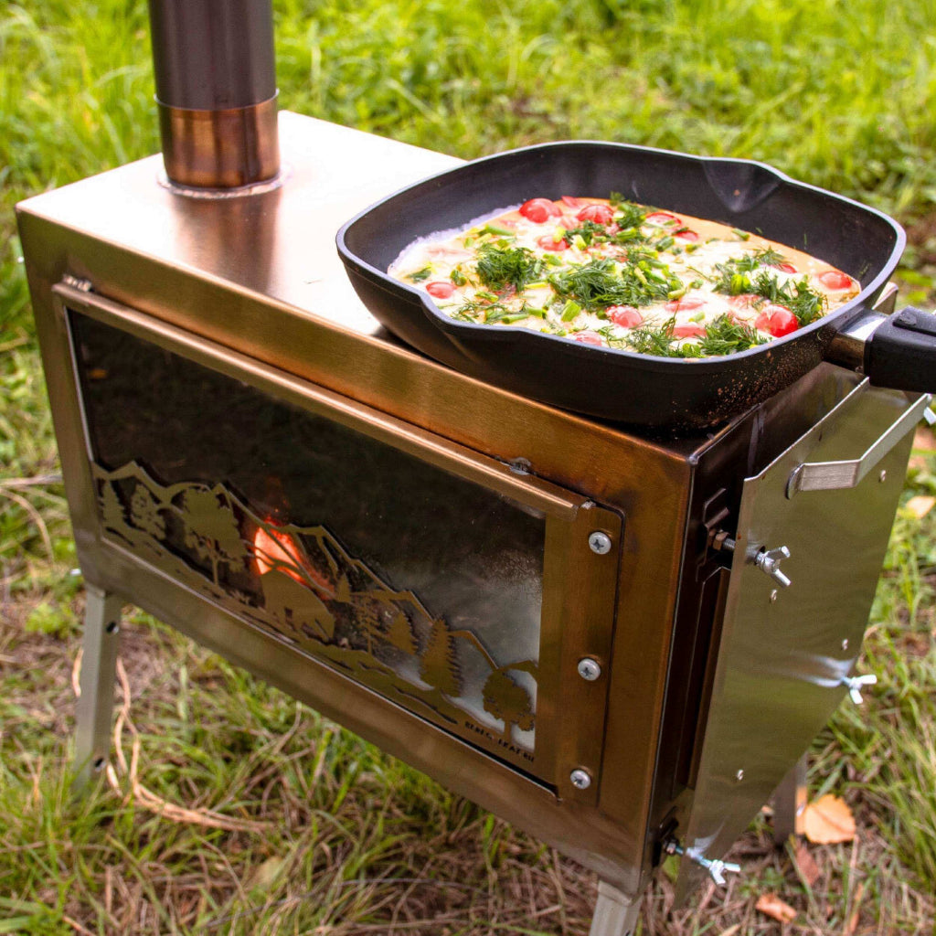 Coody 17.2 Inflatable Air Tent with Caminus M Wood Stove