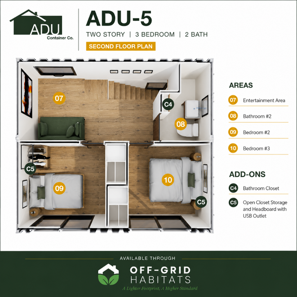 ADU-Container Co. ADU-6 | Luxury 2 Bedroom Container Home & Retreat ADU