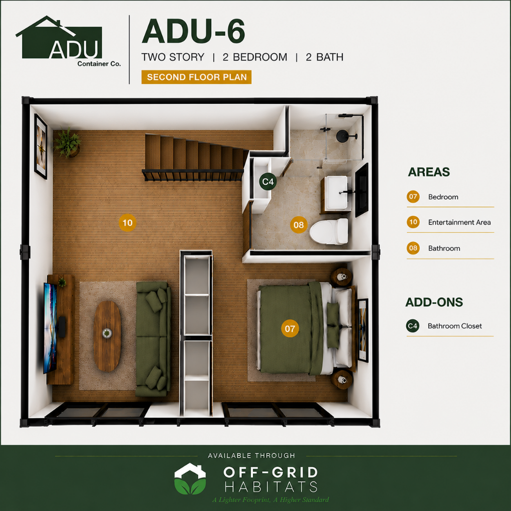 ADU-Container Co. ADU-6 | Luxury 2 Bedroom Container Home & Retreat ADU