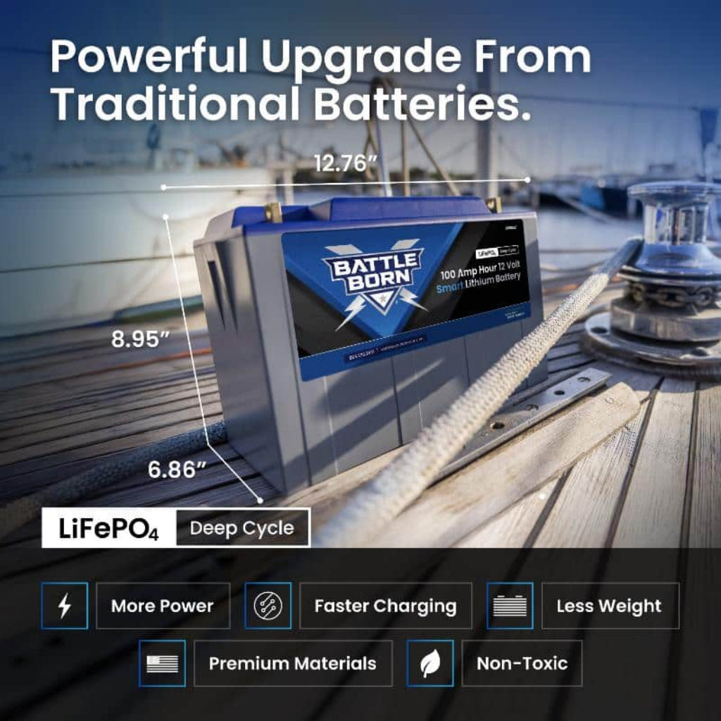 Battle Born 100Ah 12V Smart Heated LiFePO4 Battery | Bluetooth Lithium Power Storage