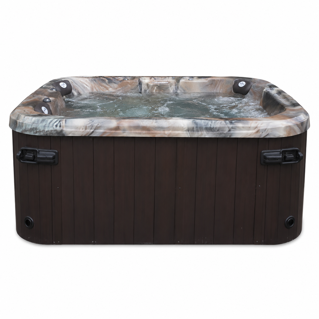 Aspen Spas Quattro 4-Person Luxury Hot Tub with Lounger & Captain’s Chair