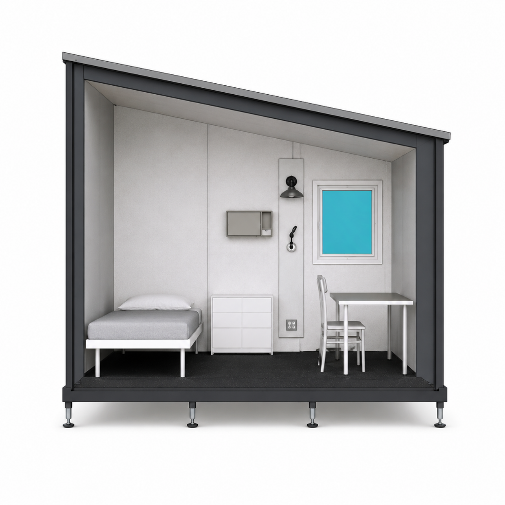 LifeBox L14 Expandable FlatPack Shelter System | Expandable Gable Roof Infrastructure