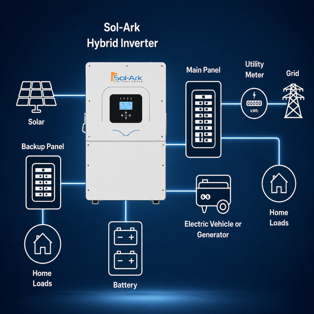 Sol-Ark 15K All-In-One Hybrid Solar Inverter