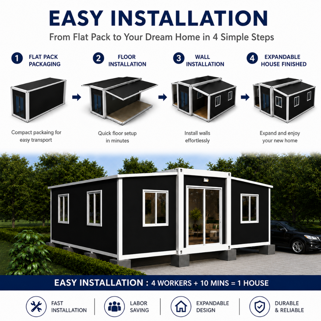 Expandable Prefab Tiny Home | Fully Equipped Modular ADU