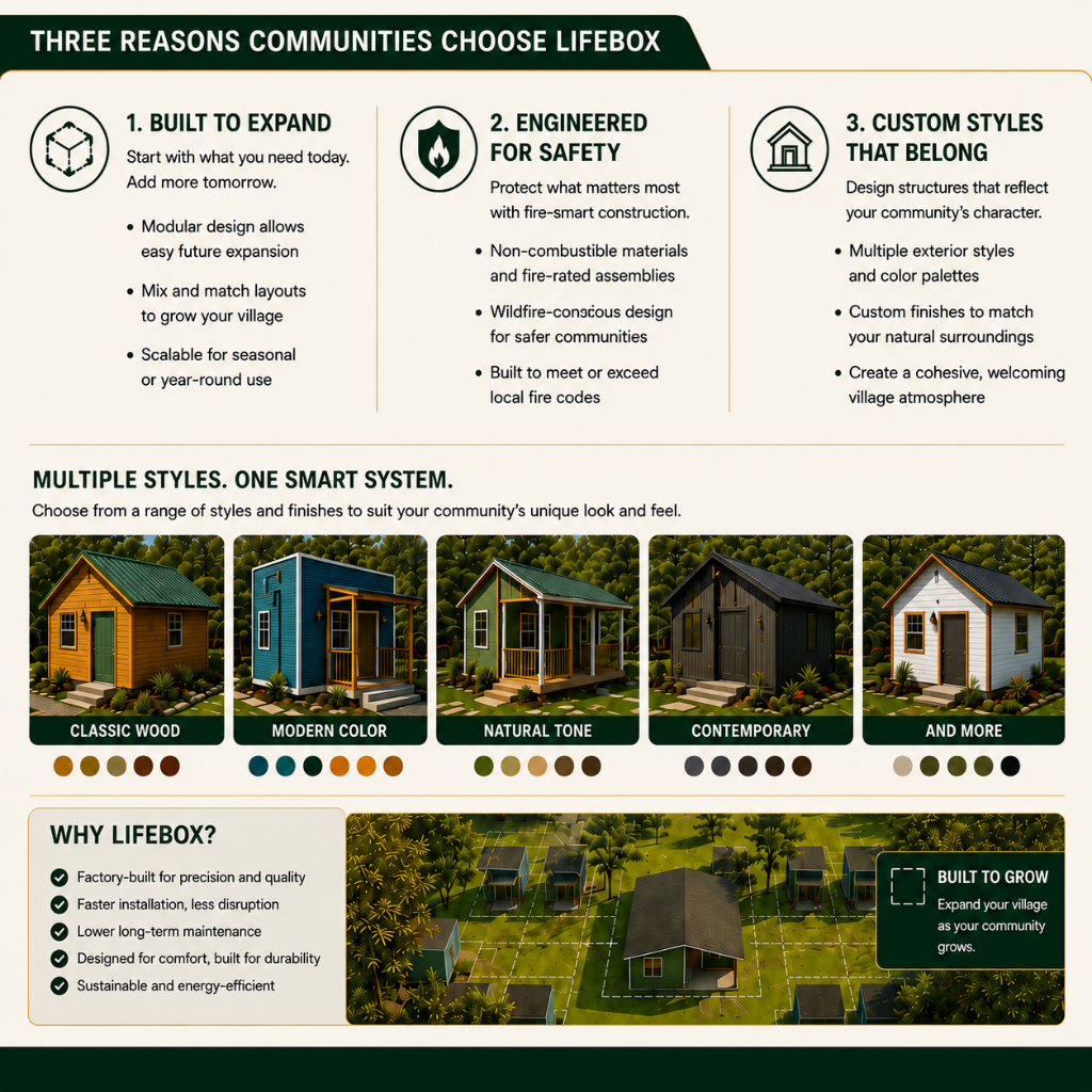 LifeBox Rapid Village System | Scalable Modular Village Infrastructure