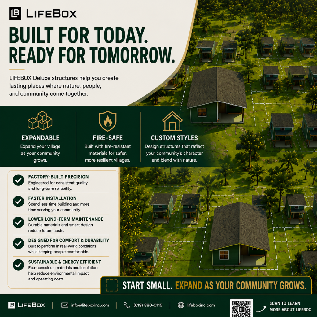 LifeBox Rapid Village System | Scalable Modular Village Infrastructure