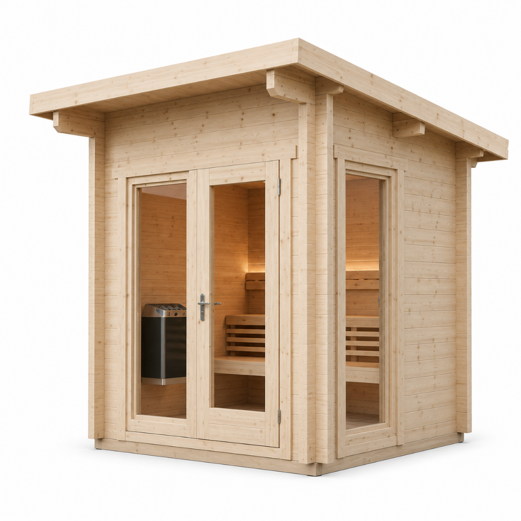 SaunaLife GARDEN-Series Model G4 6-Person Outdoor Home Sauna Kit