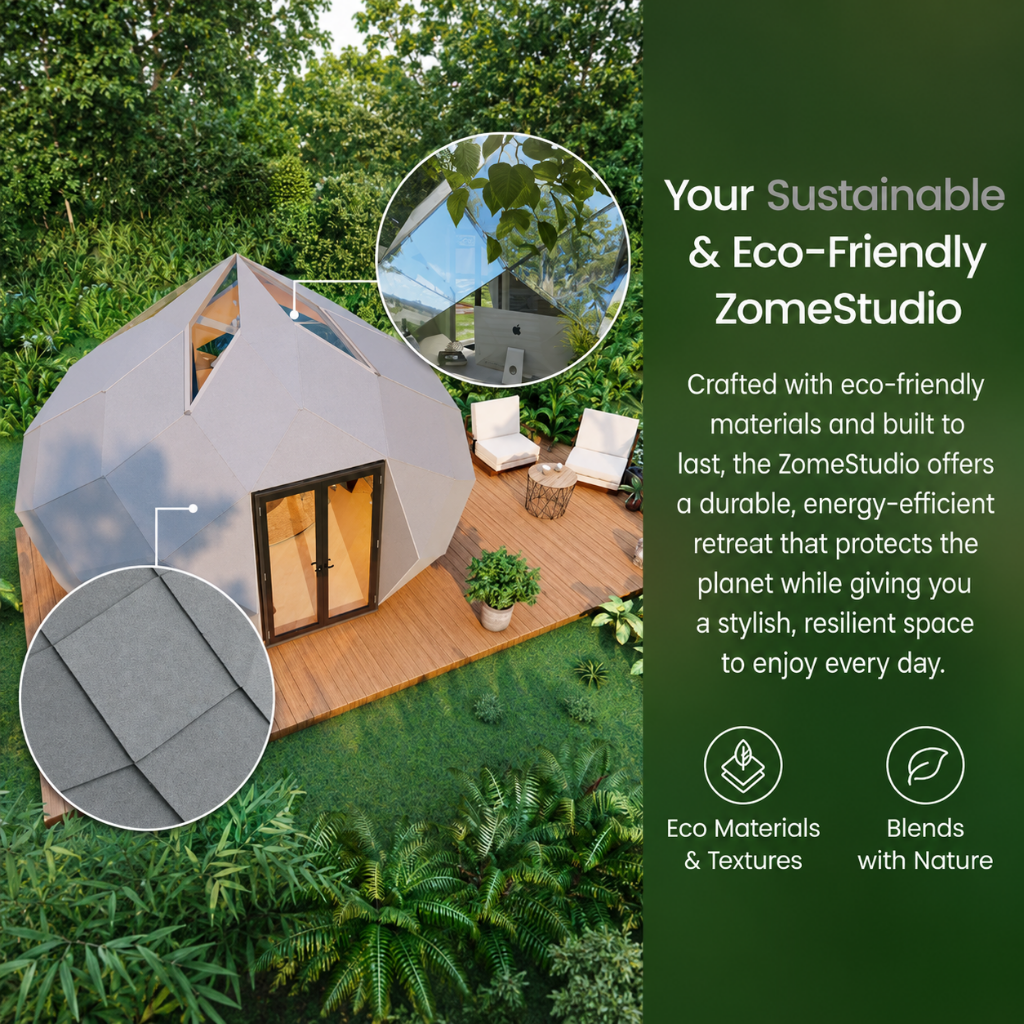 Zomes Studio Outdoor Pod | Modern Backyard Wellness Retreat