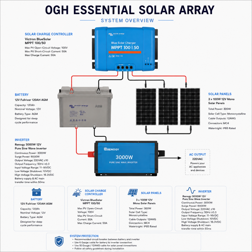 OGH Essential Solar Array SOL-ESS | Compact Solar Power System