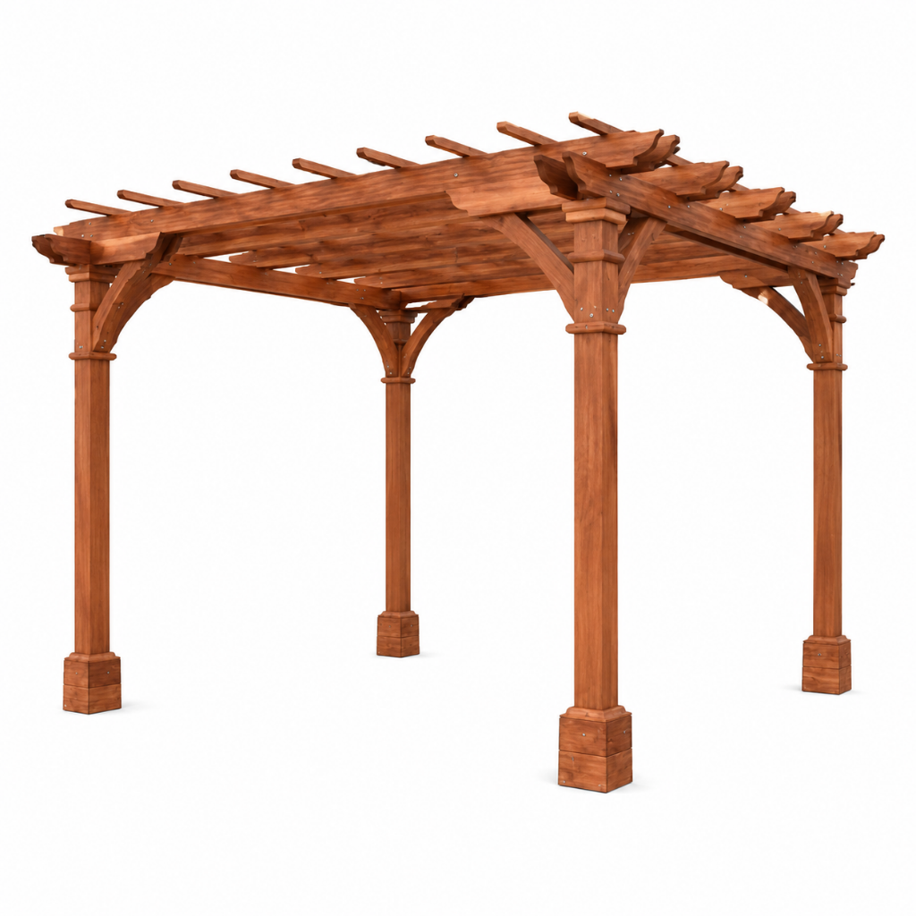 Best Redwood Super Deck Pergola | Custom Redwood Outdoor Pergola System