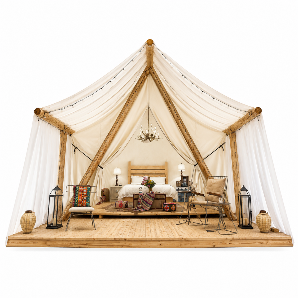 Tent Spaces TJT1624 Luxury Rectangular Tent | Architectural Glamping Tent System