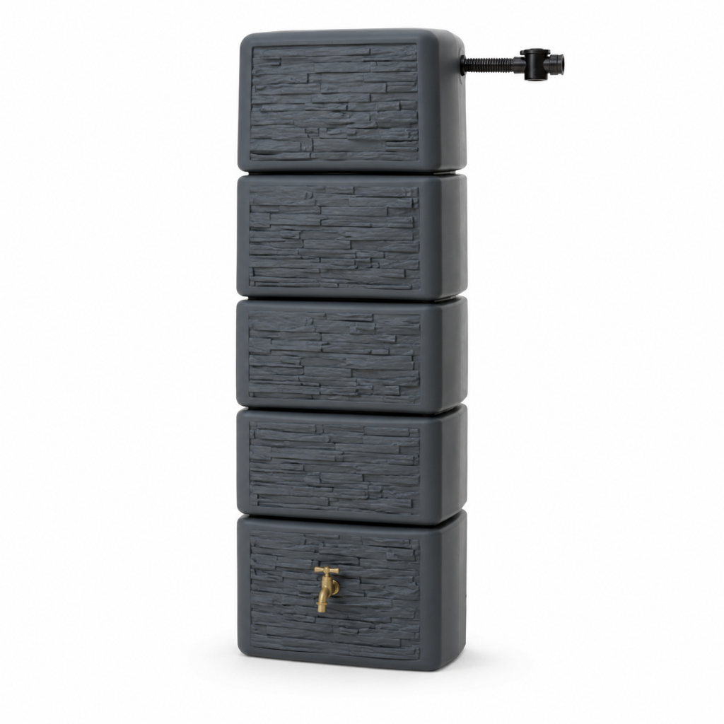 Slim Stone Décor Water Tank | Space-Saving Rainwater Tank