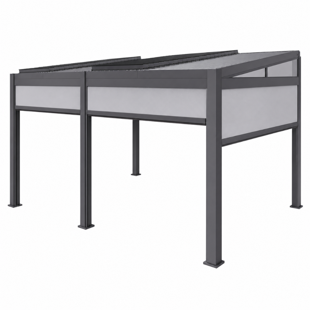 Alora 10' x 20' Wall-Mounted Louvered Pergola (SAK91537)