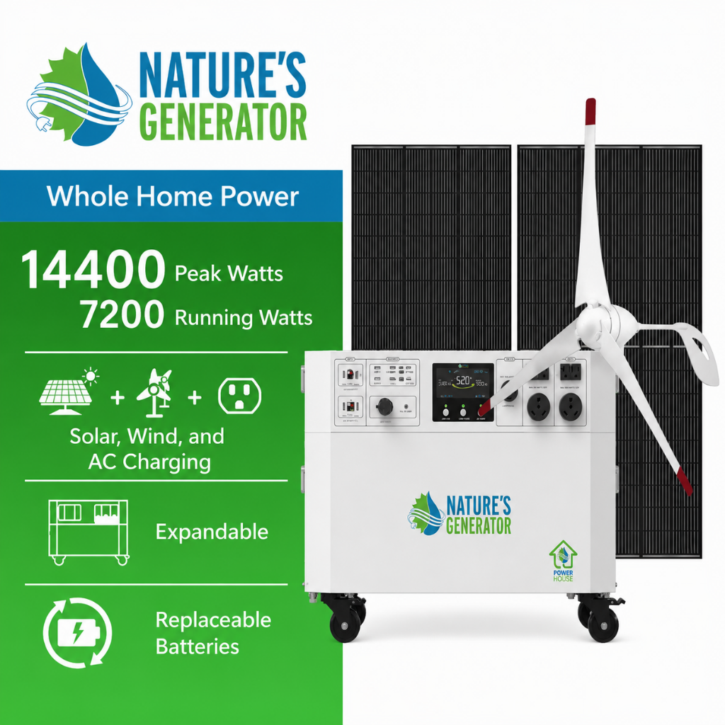 Nature’s Generator Powerhouse V2 Solar & Wind Generator