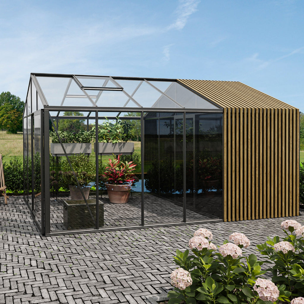 Bloom Cabin Classic Aluminum Greenhouse – Limited Accoya Edition + Built-In Storage