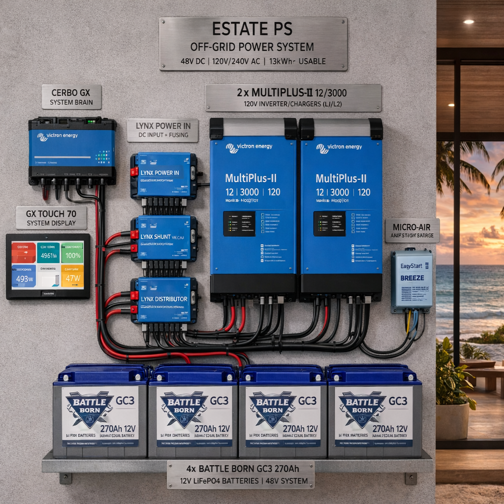 OGH Estate Power System ESTATE PS | Whole-Home Off-Grid Power System