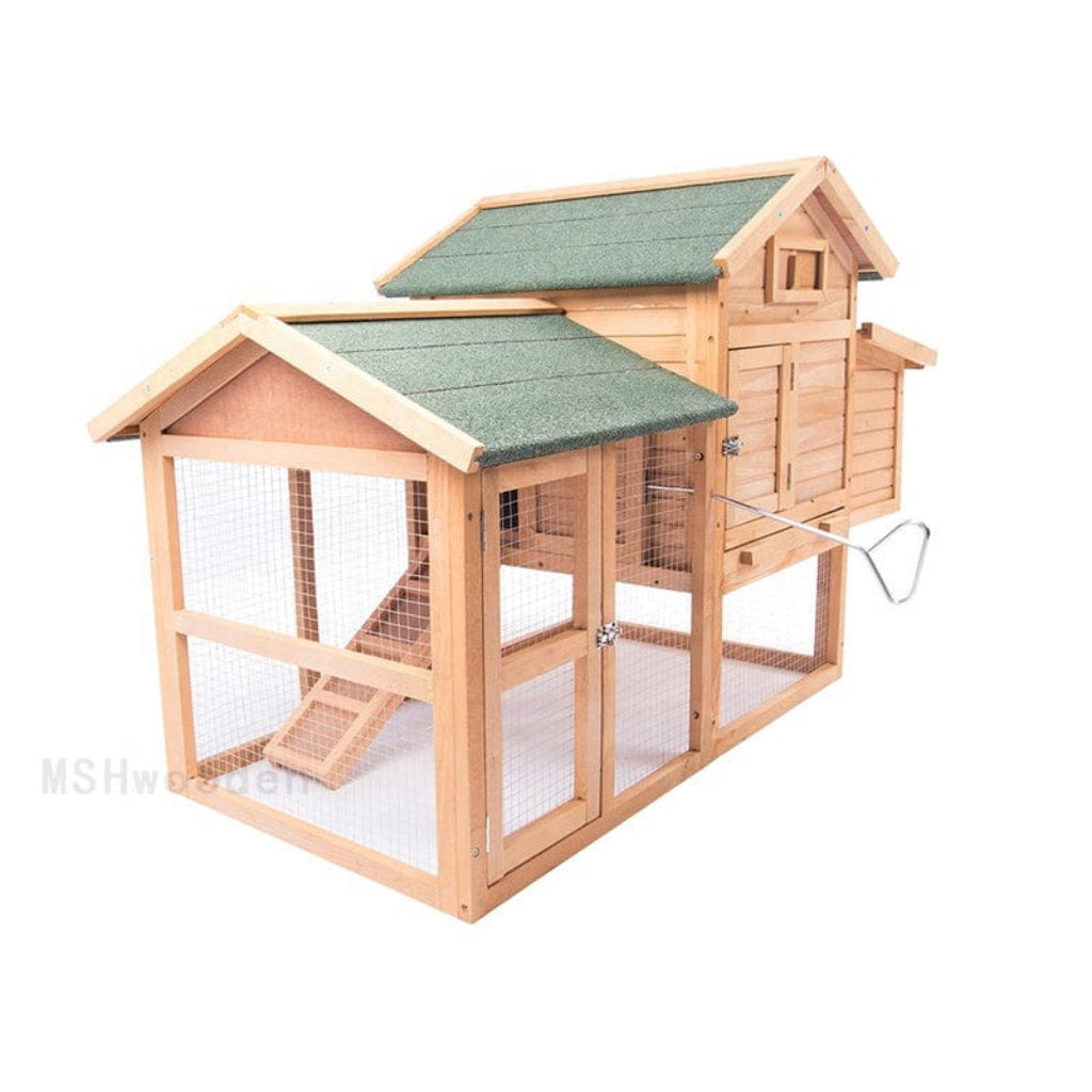 Large Wooden Chicken Coop & Rabbit Hutch | Backyard Poultry House