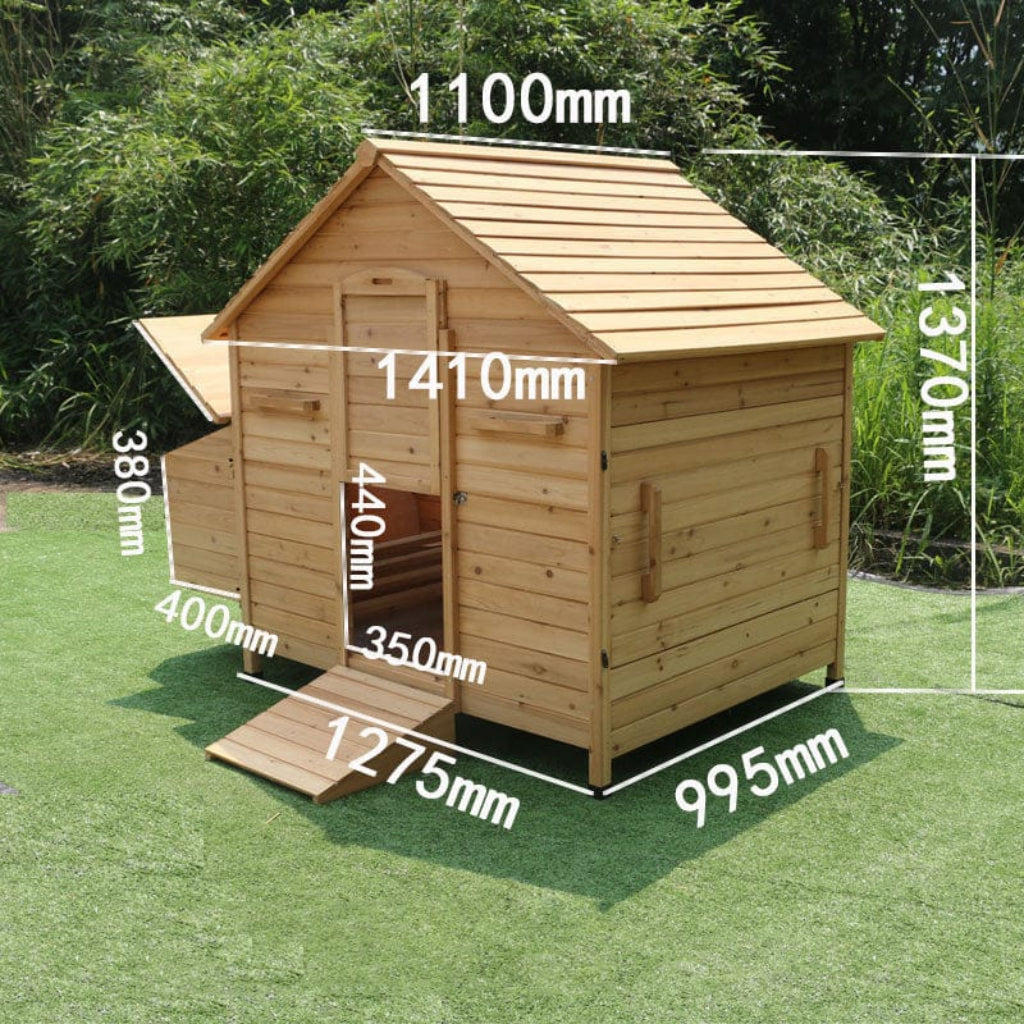 Wooden Chicken Coop with Egg House | Backyard Poultry Enclosure