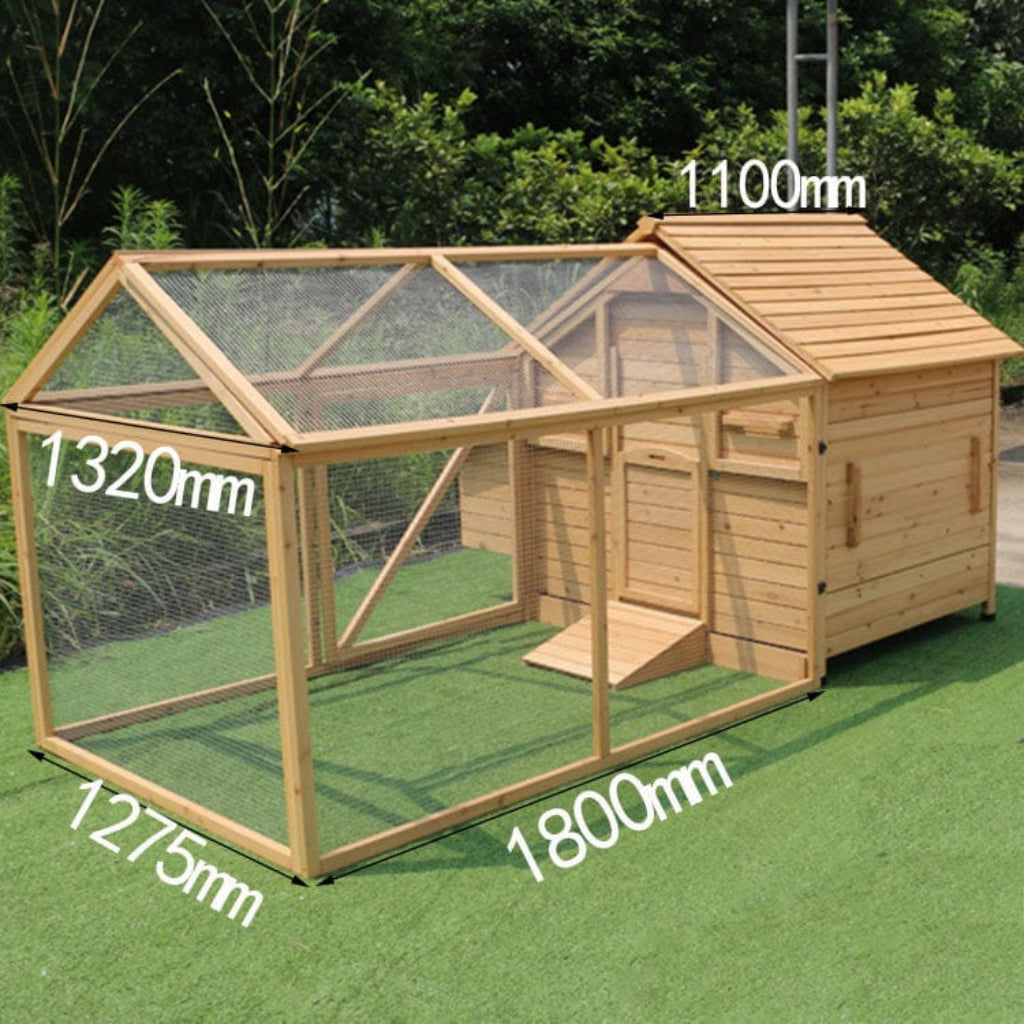 Wooden Chicken Coop with Egg House | Backyard Poultry Enclosure
